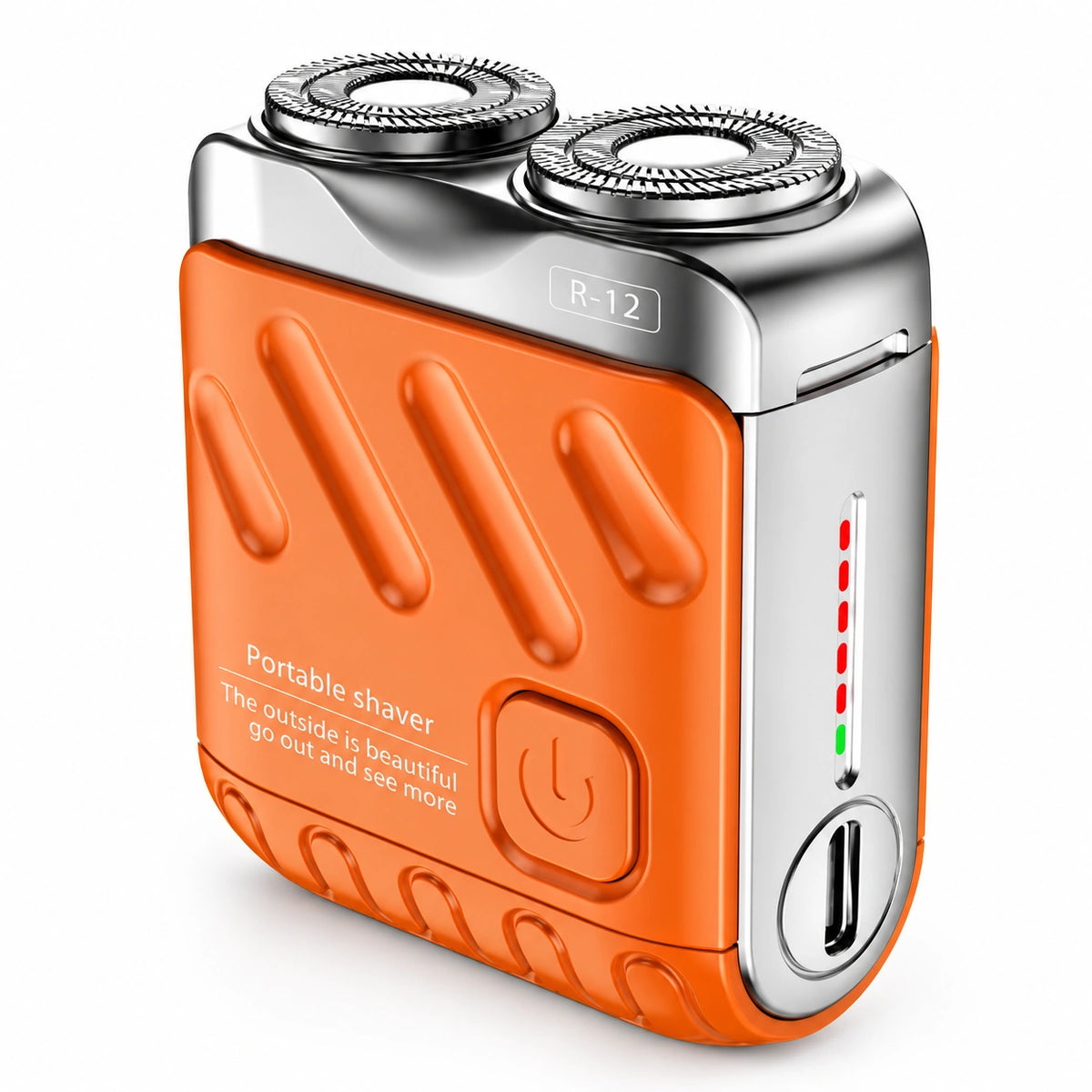 Glowlysta Mini Electric Shaver for Men, Dual-Ring Rotary Cordless Wet & Dry