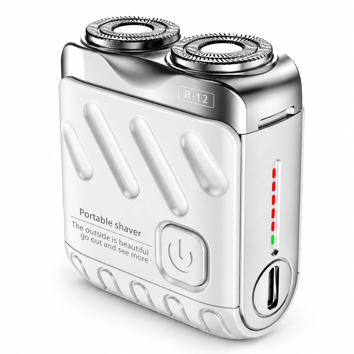 Glowlysta Mini Electric Shaver for Men, Dual-Ring Rotary Cordless Wet & Dry